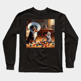 Cats are a menace to society Long Sleeve T-Shirt